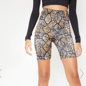 Snake Skin Biker Shorts